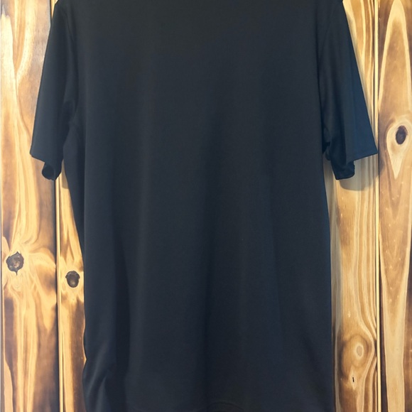 adidas Black Men’s Short-Sleeve Polo with White Logo - Picture 3 of 5